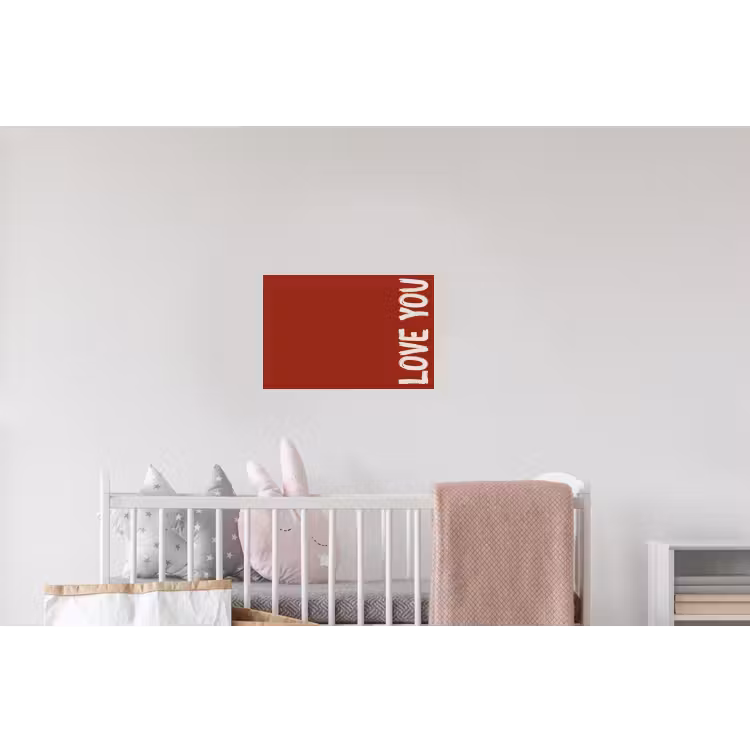 Schuin - Loveyou - Rood Muursticker klein -kinderkamer