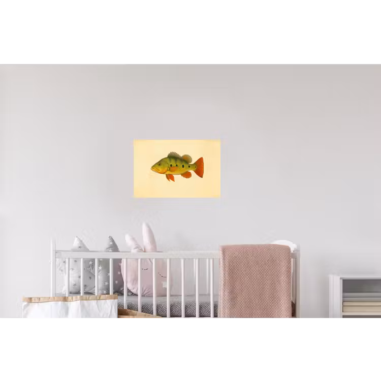 Schubben - Vis - Groen - Illustratie Muursticker klein -kinderkamer