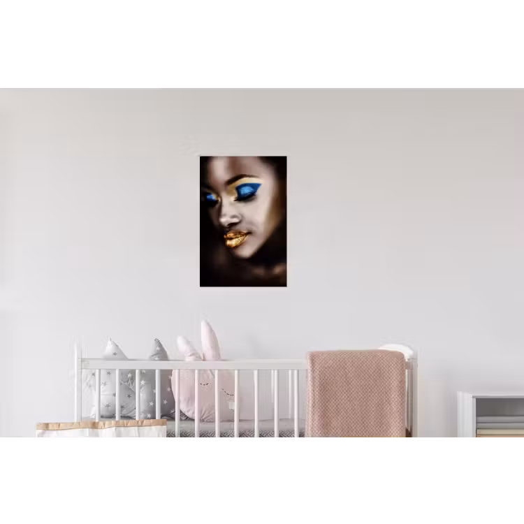 Black and Gold - Vrouw - Make up Muursticker klein -kinderkamer
