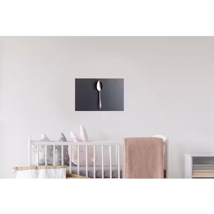 Zilver - Metaal - Lepel Muursticker klein -kinderkamer