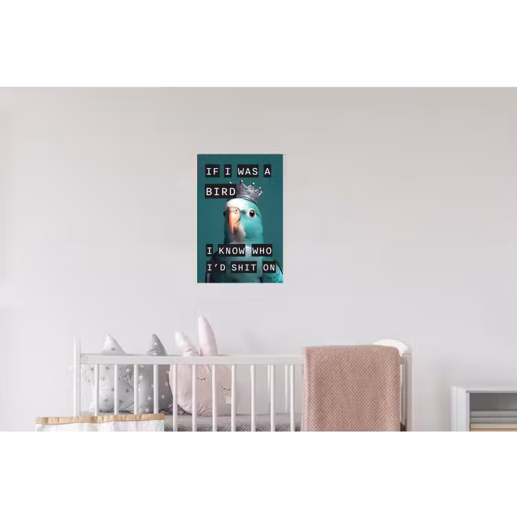 Parkiet - Turquoise - Quotes - Decoratie Muursticker klein -kinderkamer