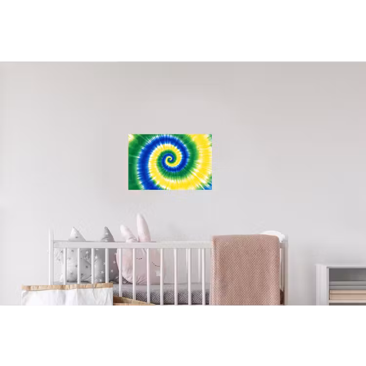 Spiraal - Groen - Draaiend Muursticker klein -kinderkamer