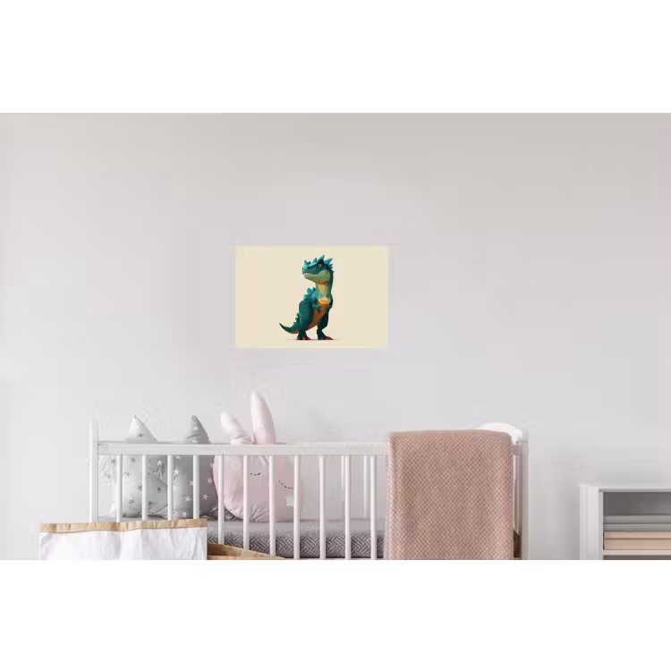 Stekels - Dino - Blauw - Gespierd Muursticker klein -kinderkamer