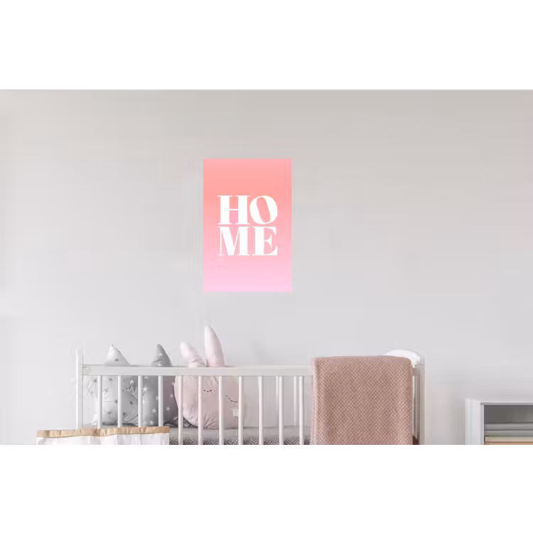 Home - Letters - Groot - Roze Muursticker klein -kinderkamer