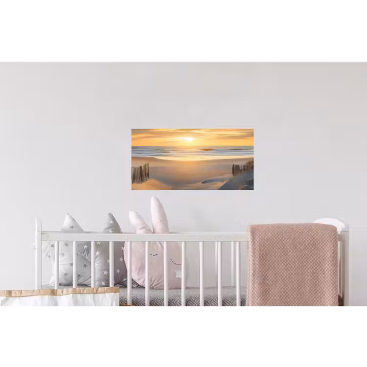 Strand - Duinen - Zonsondergang Muursticker klein -kinderkamer