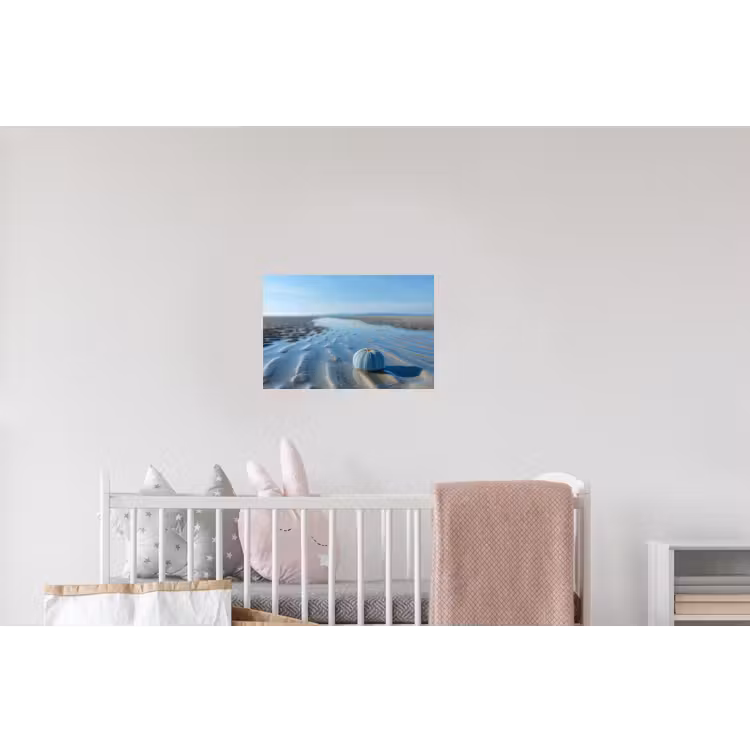 Strand - Schild - Water - Blauw Muursticker klein -kinderkamer