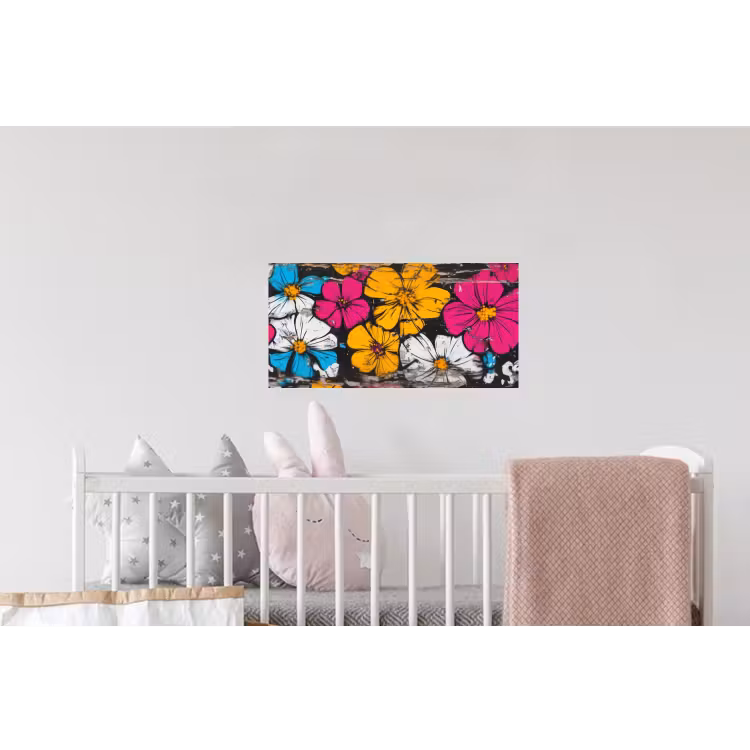 Street Art - Bloemen - Mix Muursticker klein -kinderkamer