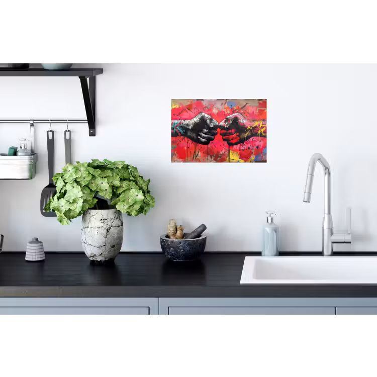 Street art - Handen - Graffiti - Kunst - Banksy Muursticker klein -keuken