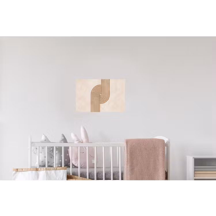 Symmetrische bocht - Koperkleurig Muursticker klein -kinderkamer