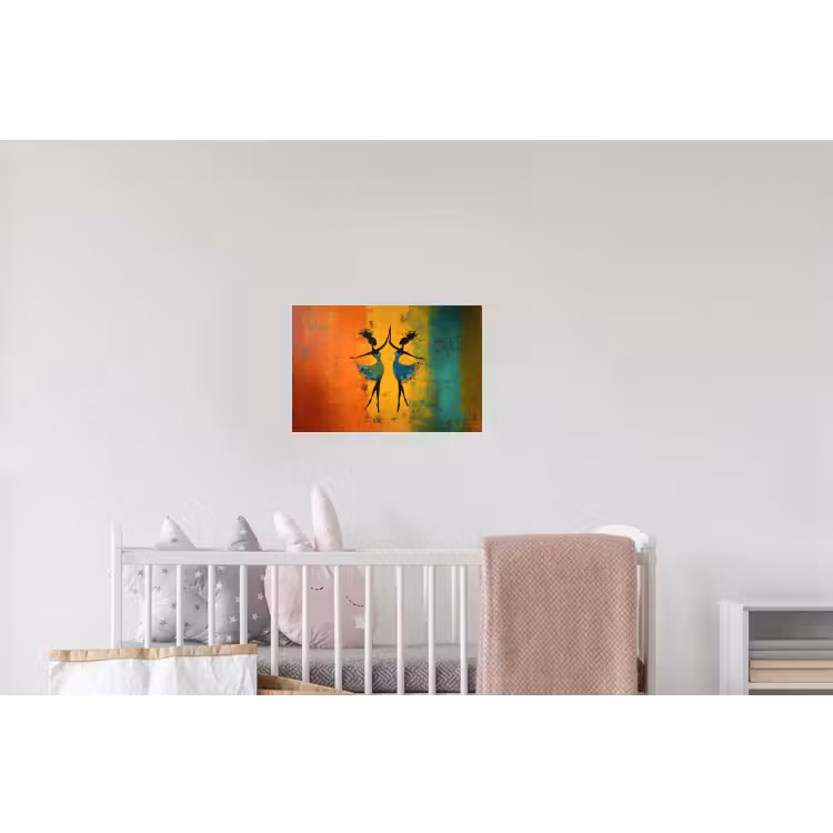 Dansen - Vrouwen - Verfstructuur Muursticker klein -kinderkamer