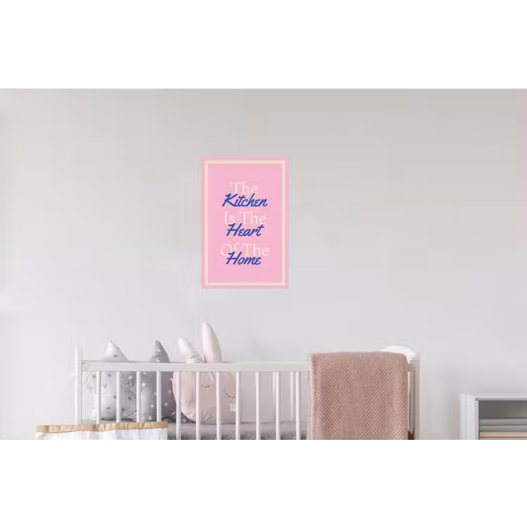 Tekst - Blauw - Keuken - Kader Muursticker klein -kinderkamer