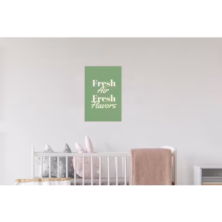 Tekst - Groen - Sierlijk - Letters Muursticker klein -kinderkamer