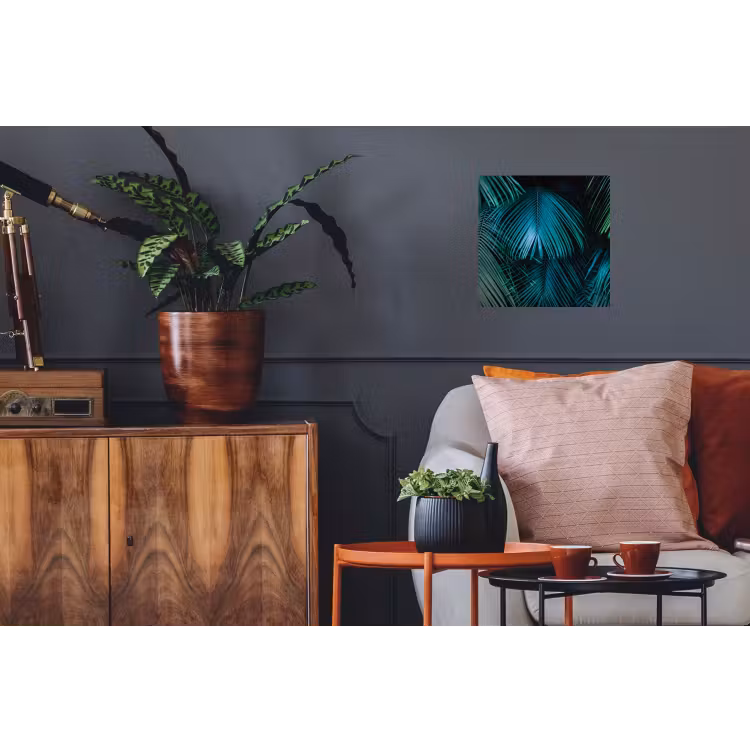 Inductie beschermer - Inductie afdekplaat - Tropical - Jungle - Bladeren - Groen Muursticker klein -kamerbank