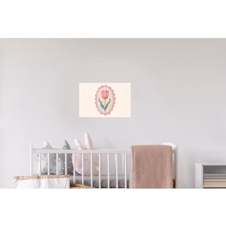 Tulp - Lijst - Ovaal - Illustratie Muursticker klein -kinderkamer
