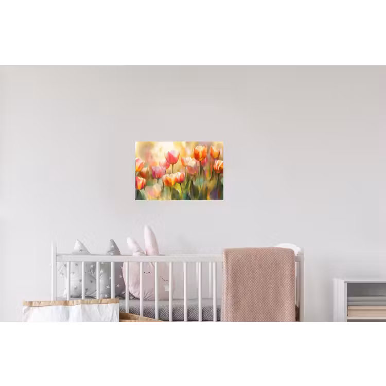 Tulpen - Sprookjesachtig - Kleurrijk Muursticker klein -kinderkamer