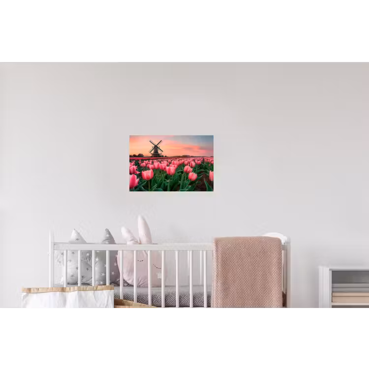 Tulpen - Molen - Nederland Muursticker klein -kinderkamer