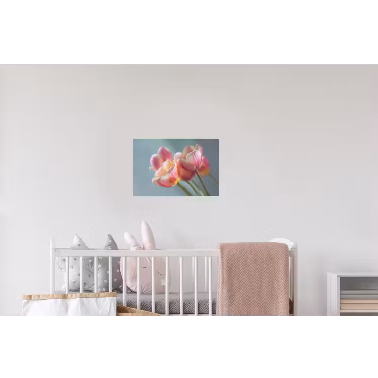 Tulpen - Roze - Stelen Muursticker klein -kinderkamer