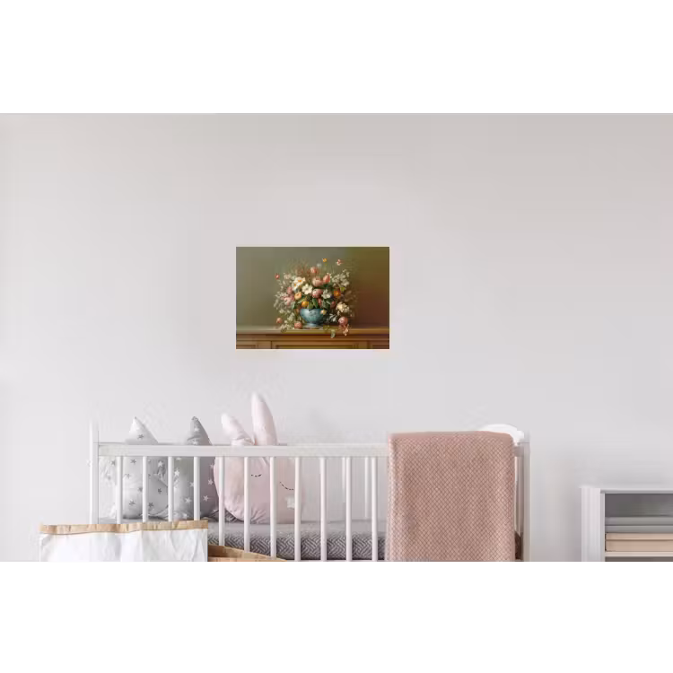 Vaas - Pastel - Kleuren - Bloemen Muursticker klein -kinderkamer