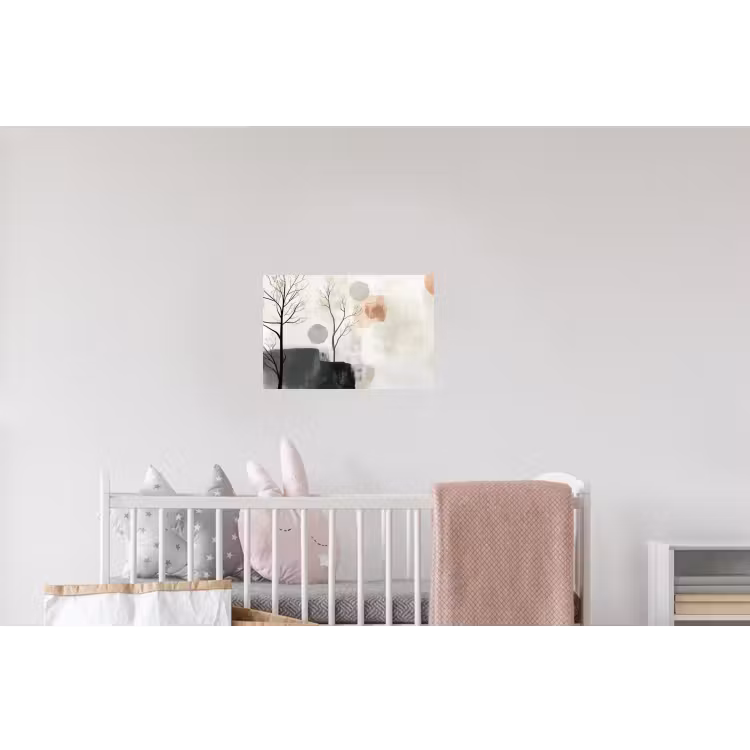 Wabi sabi - Beige - Plant Muursticker klein -kinderkamer
