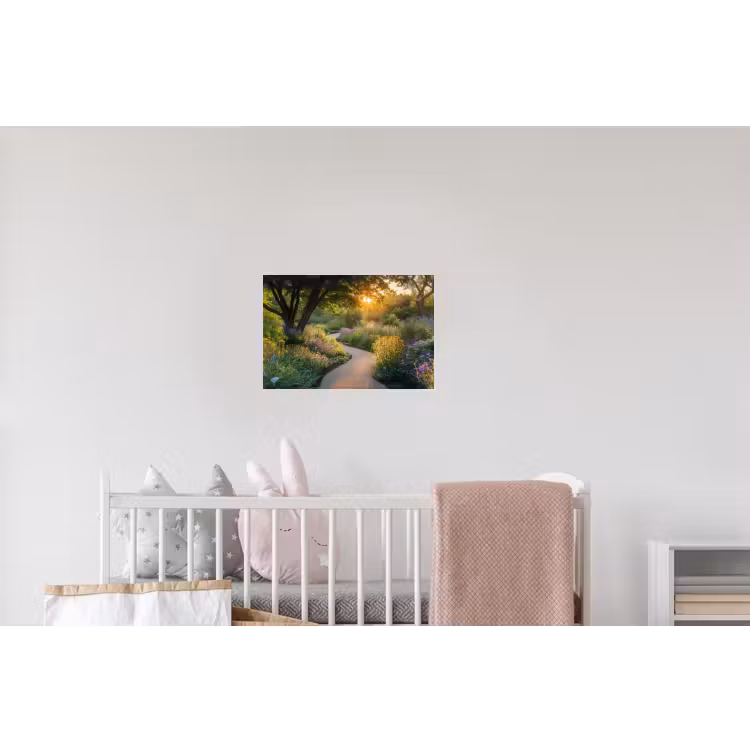 Pad - Bloemen - Park Muursticker klein -kinderkamer