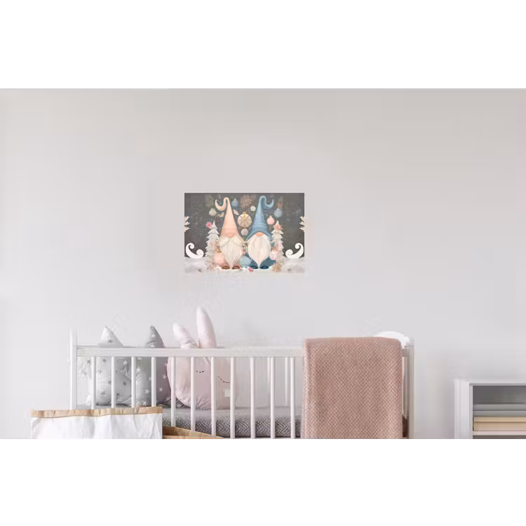 Kerst - Gnomen - Pastel Muursticker klein -kinderkamer