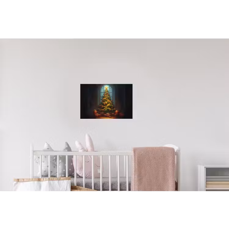 Kerstboom - Cadeau - Kerst - Winter Muursticker klein -kinderkamer