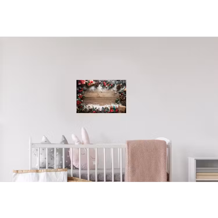 Kerstdecoratie - Geschenken - Hout - Veelkleurig Muursticker klein -kinderkamer