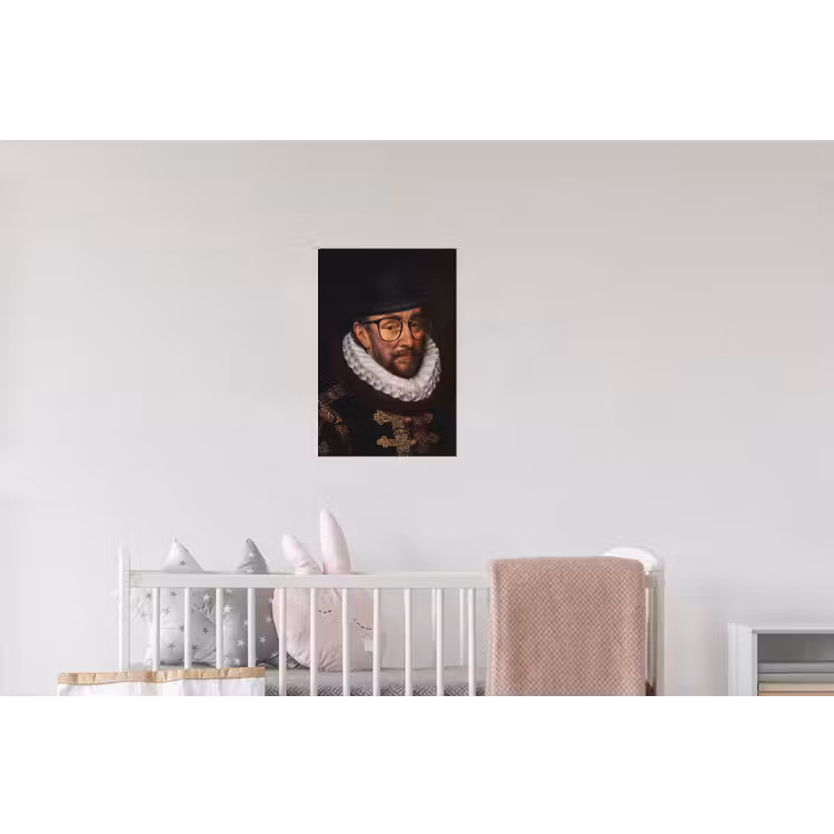 Willem van Oranje - Adriaen Thomasz - Bril Muursticker klein -kinderkamer
