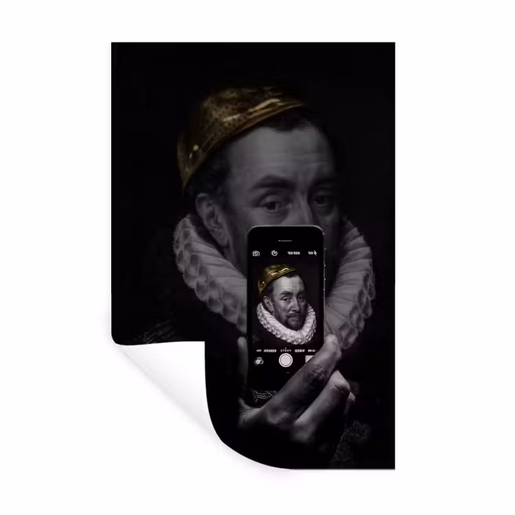 Willem van Oranje - Adriaen Thomasz - Smartphone Muursticker klein -3d