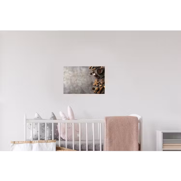 Winter - Kerst - Beton - Gingerbread man Muursticker klein -kinderkamer