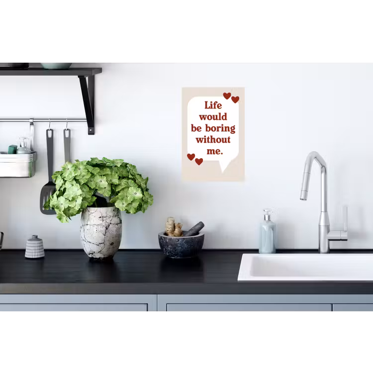 Quote - Tekstballon - Hartjes Muursticker klein -keuken