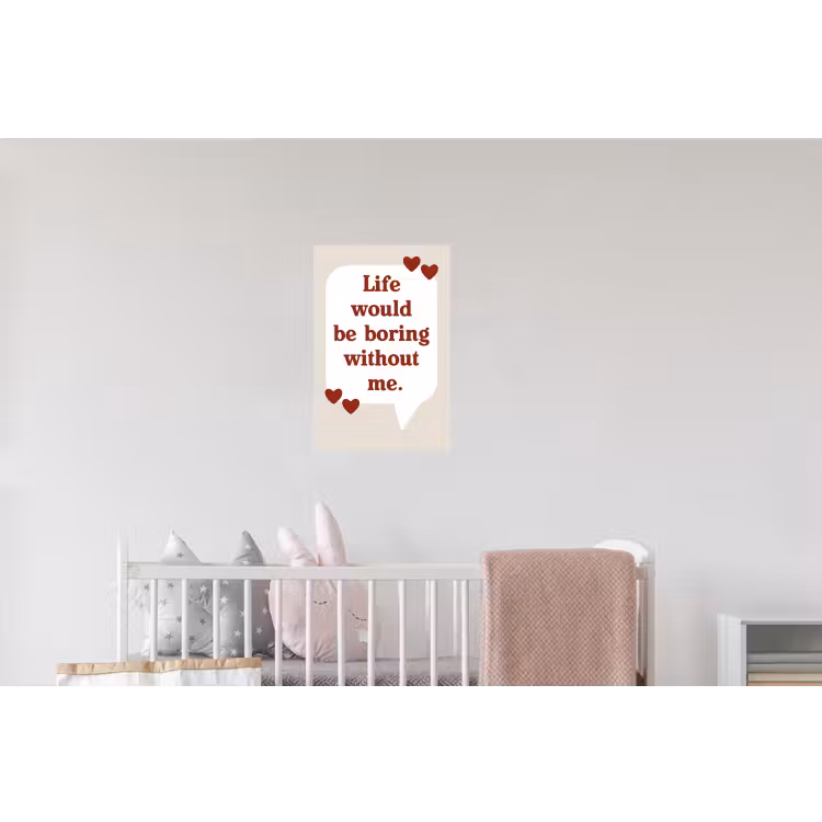 Quote - Tekstballon - Hartjes Muursticker klein -kinderkamer
