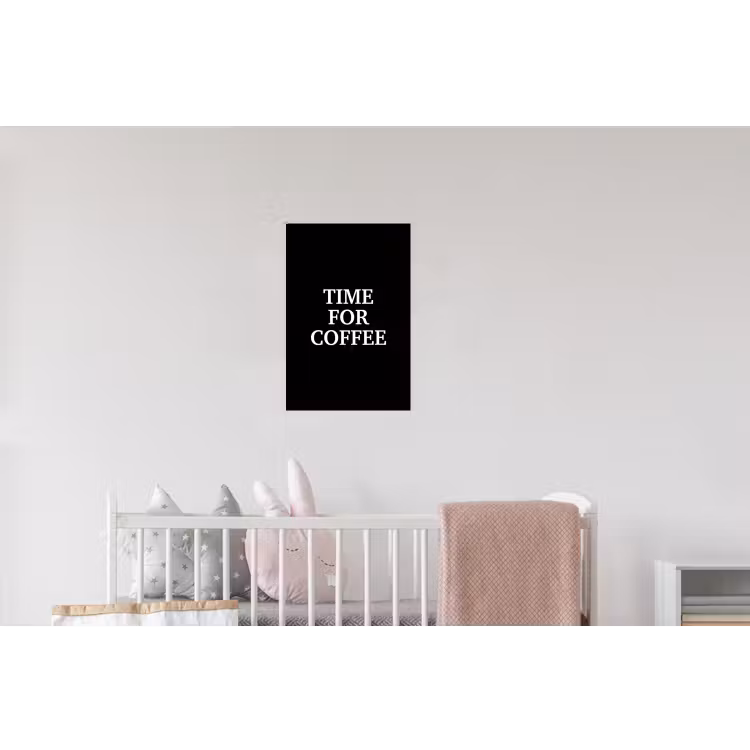 Quotes - Letters - Koffie - Zwart Muursticker klein -kinderkamer