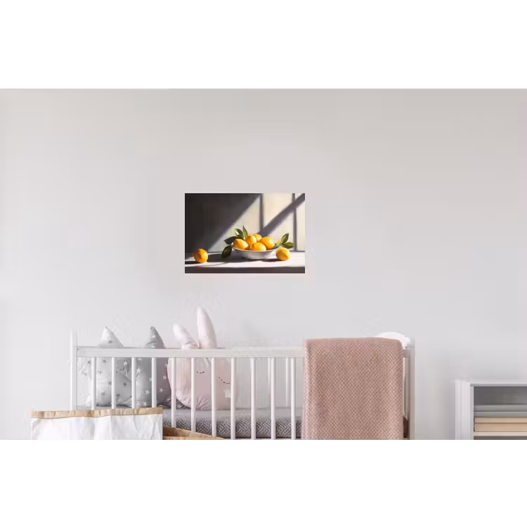Citroenen - Stilleven - Geel Muursticker klein -kinderkamer