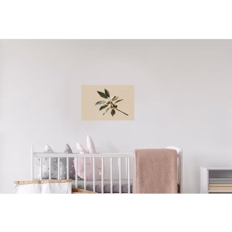 Tak - Groene Bladeren - Vruchten Muursticker klein -kinderkamer