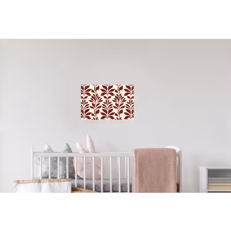 Abstract - Bladeren - Burgundy Muursticker klein 286 -kinderkamer