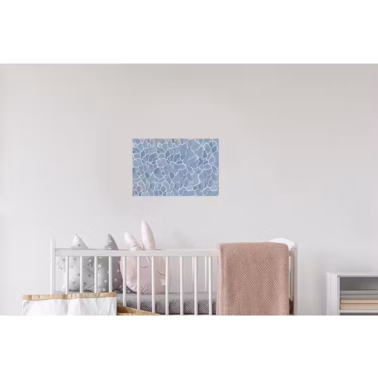 Abstract - Blauw - Bladeren Muursticker klein -kinderkamer