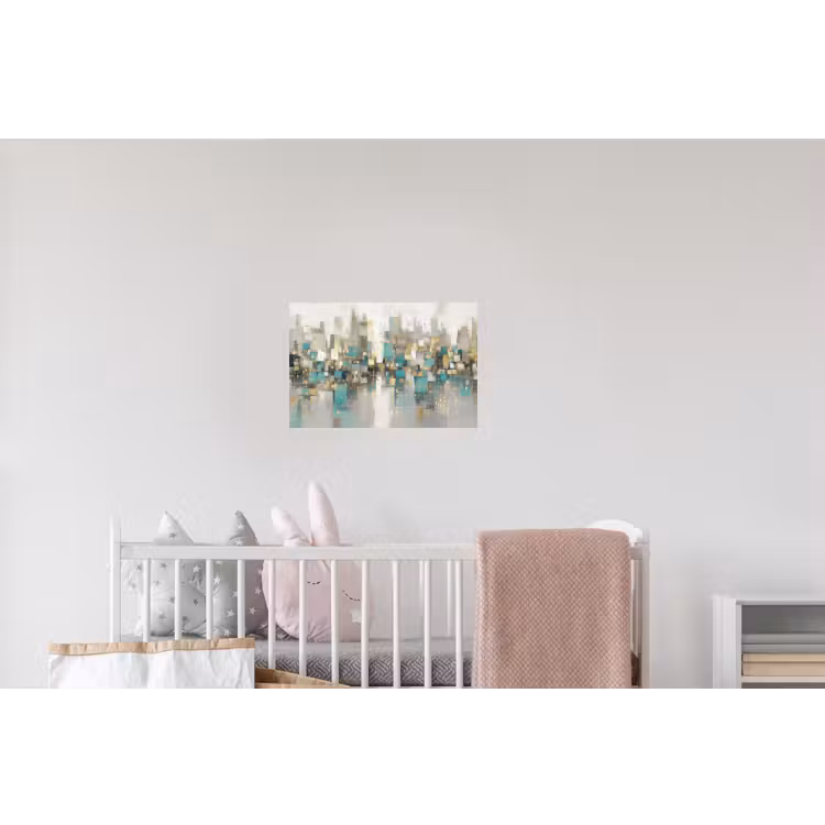 Abstract - Blokken - Goud - Skyline Muursticker klein -kinderkamer