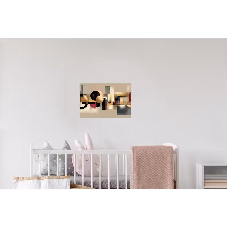 Abstract - Vormen - Beige - Texturen Muursticker klein -kinderkamer