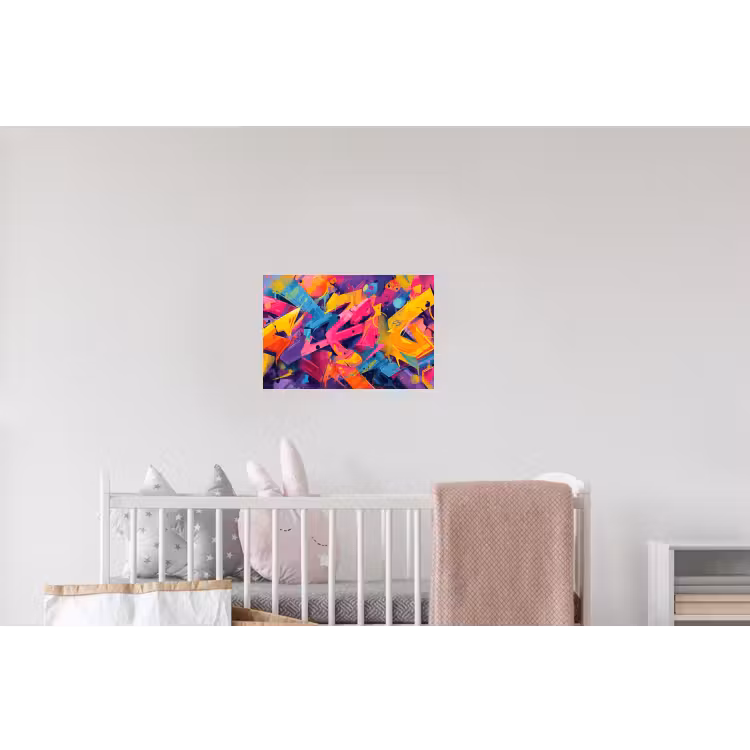 Abstract - Vormen - Kleurrijk Muursticker klein -kinderkamer