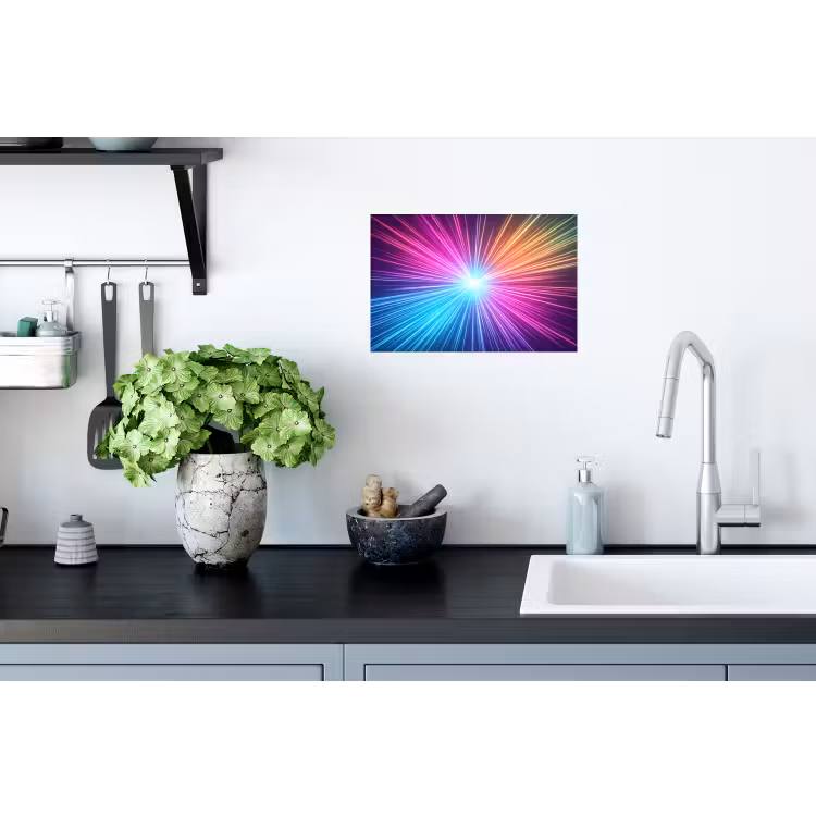 Abstract - Light - Burst - Modern - Colorful Muursticker klein -keuken
