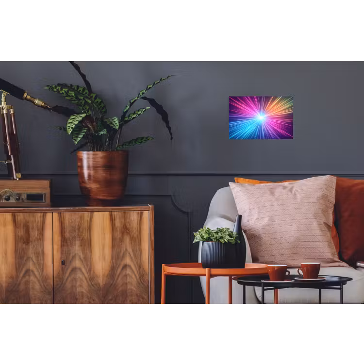Abstract - Light - Burst - Modern - Colorful Muursticker klein -kamerbank