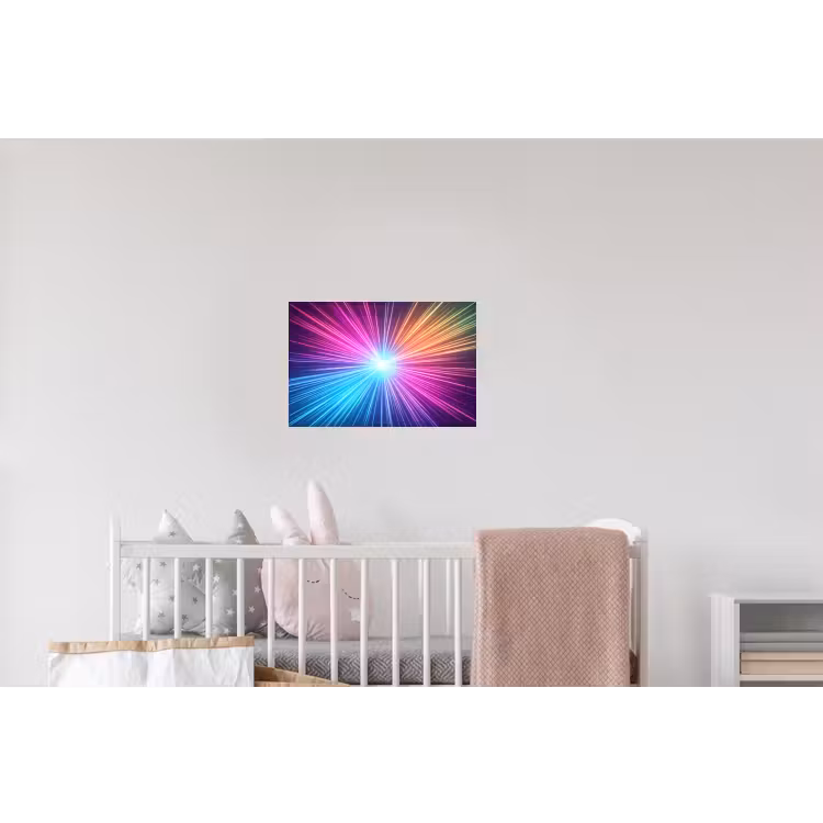 Abstract - Light - Burst - Modern - Colorful Muursticker klein -kinderkamer