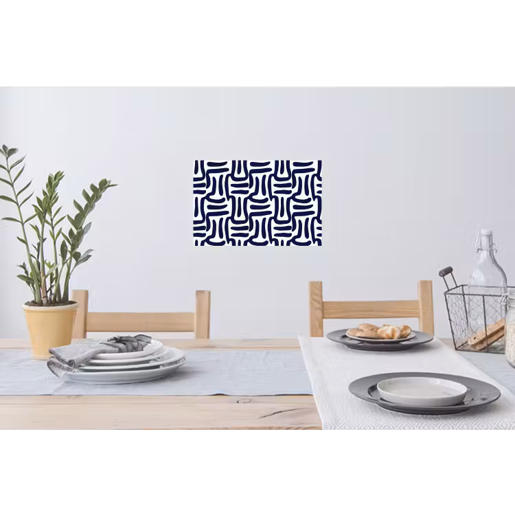 Abstract - Modern - Blauw Muursticker klein 286 -eettafel