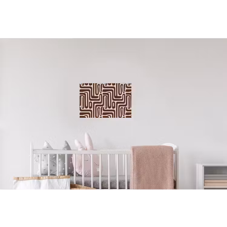 Abstract - Patroon - Bruin Muursticker klein 286 -kinderkamer