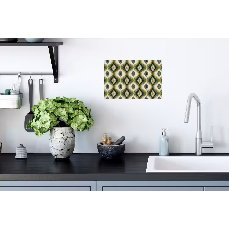 Abstract - Ritmisch - Groen Muursticker klein 286 -keuken