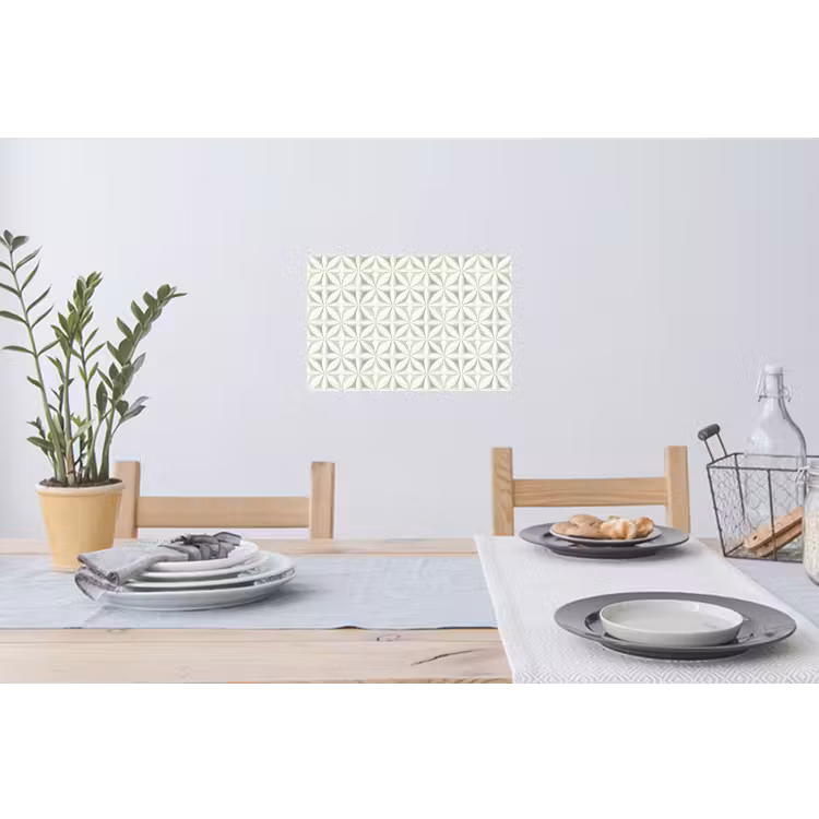 Abstract - Structuur - Grijs - Wit Muursticker klein 286 -eettafel