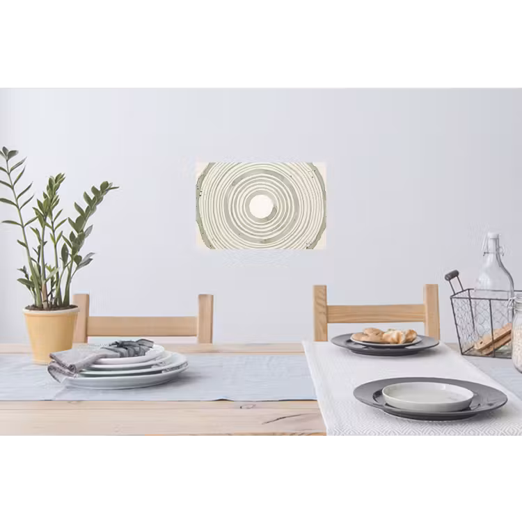 Abstractie - Cirkels - Waterverf - Groen - Modern Muursticker klein -eettafel
