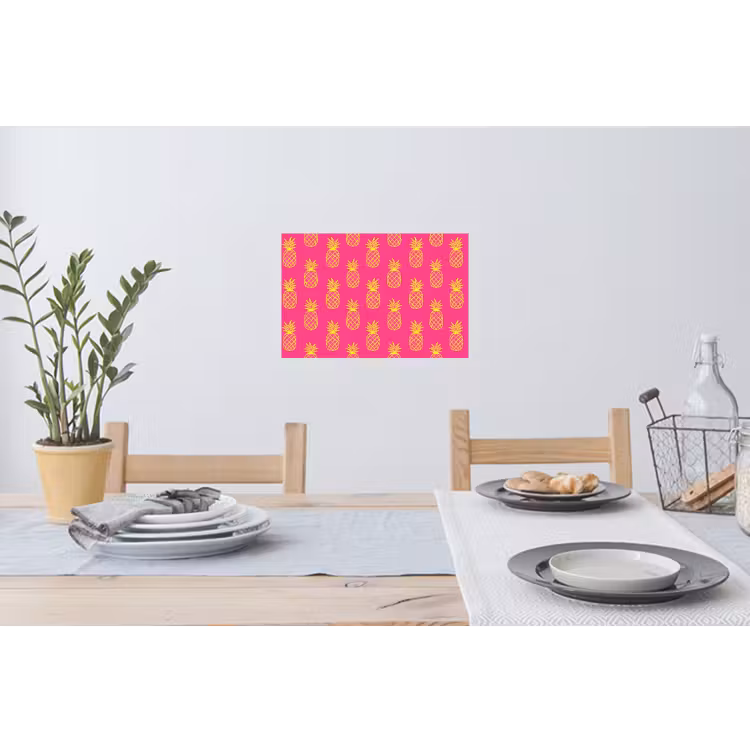 Ananas - Trendy - Roze Muursticker klein 286 -eettafel