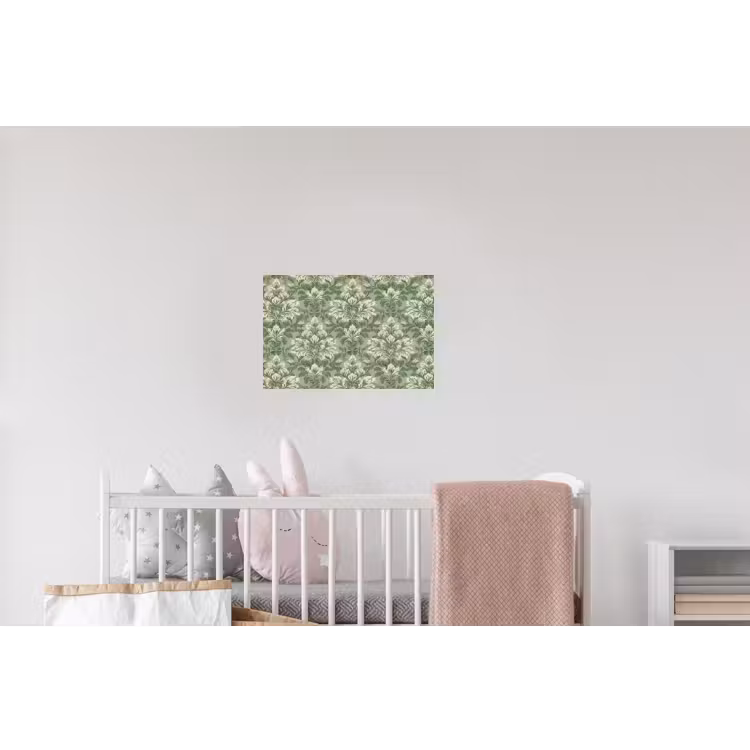 Sierlijk - Lichtgroen - Planten - Patroon - Getailleerd Muursticker klein 286 -kinderkamer